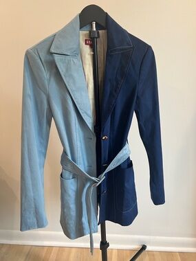 STAUD Two Tone Faux Suede Jacket